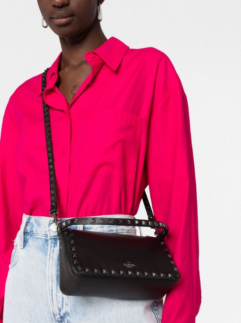 Val Rockstud Sml Lthr Shldr Bag
