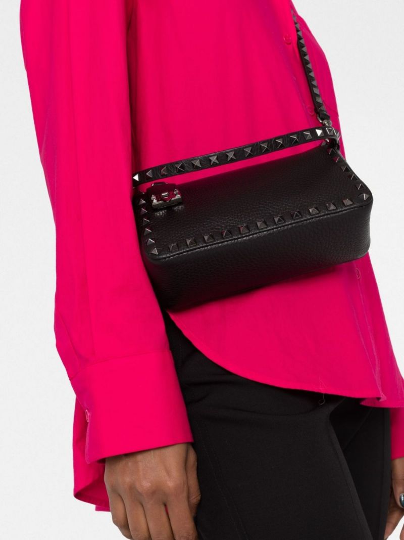 Val Rockstud Sml Lthr Shldr Bag