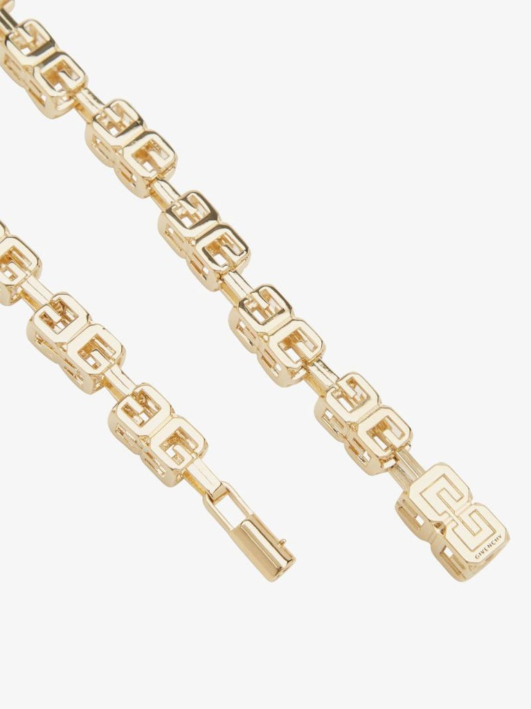 Gold Tone G Cube Necklace
