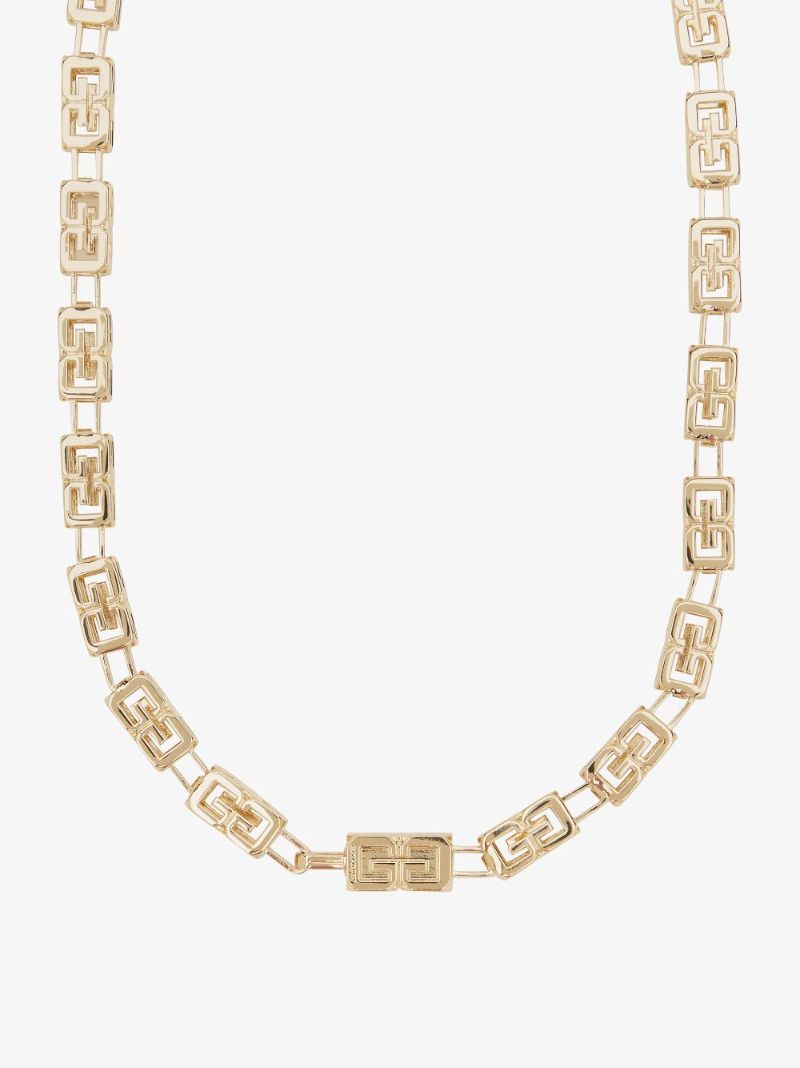 Gold Tone G Cube Necklace