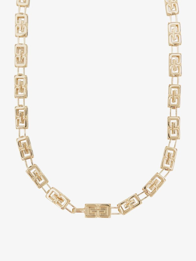 Gold Tone G Cube Necklace