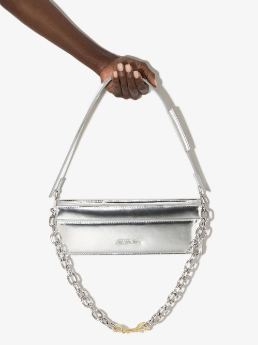 Silver  Le Ciuciu Leather Shoulder Bag
