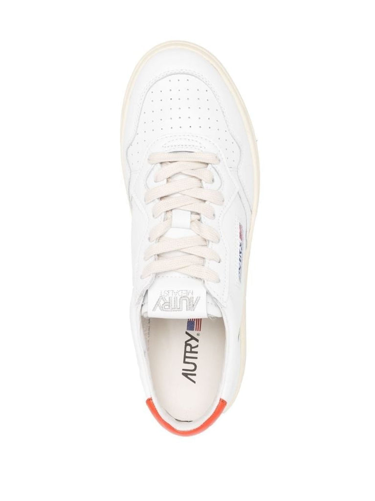 White Medalist Low Top Sneakers