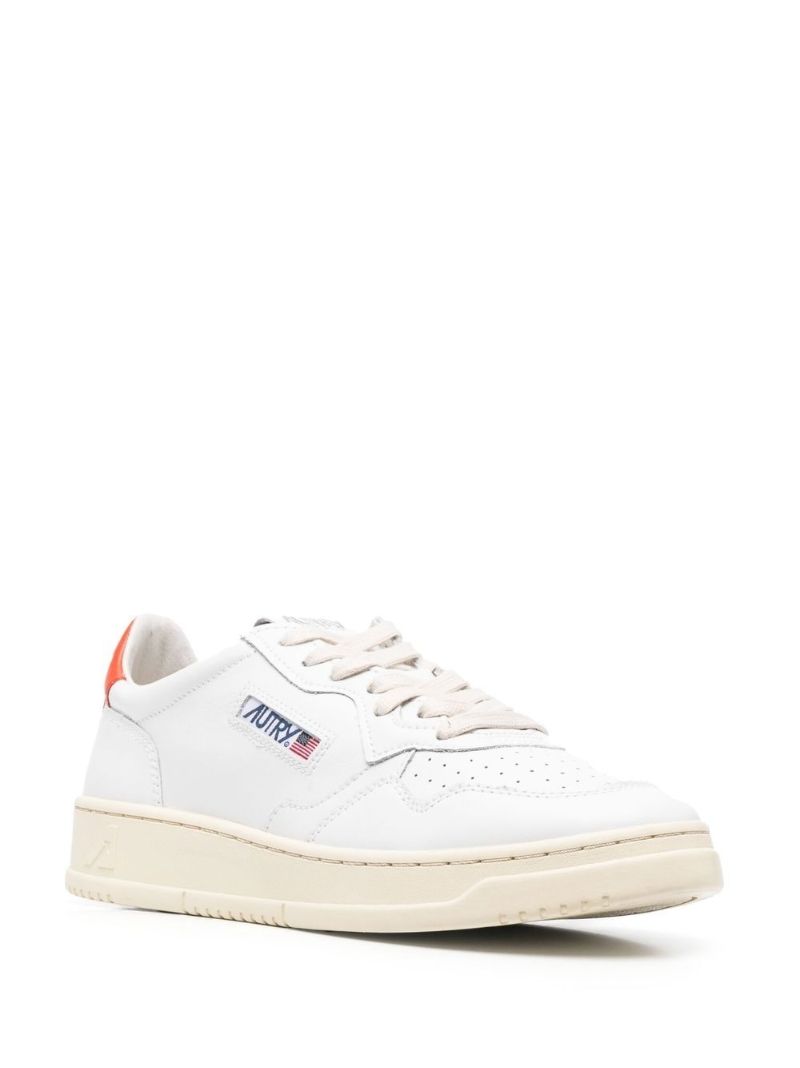 White Medalist Low Top Sneakers