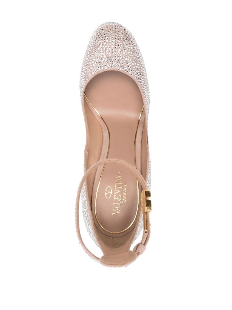 Silver 170 Rhinestone Platform Pumps