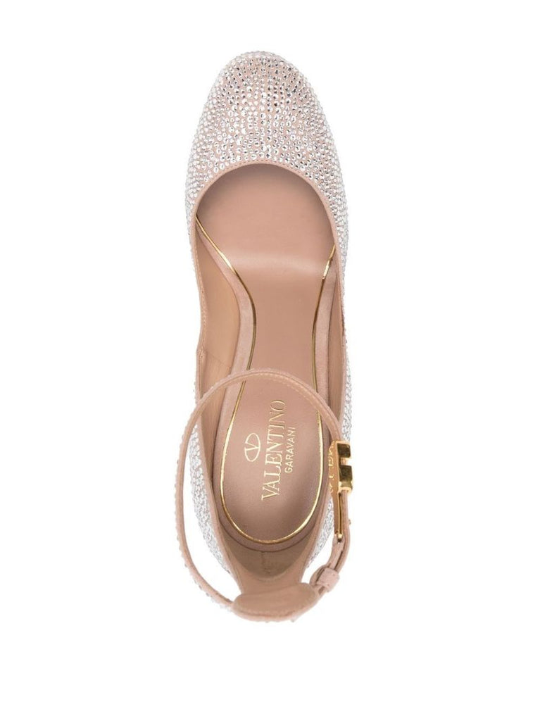 Silver 170 Rhinestone Platform Pumps