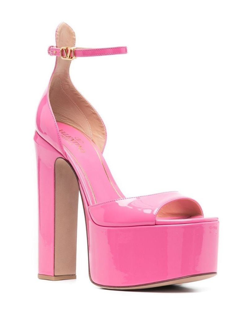 Pink Tan-go 160 Platform Leather Sandals