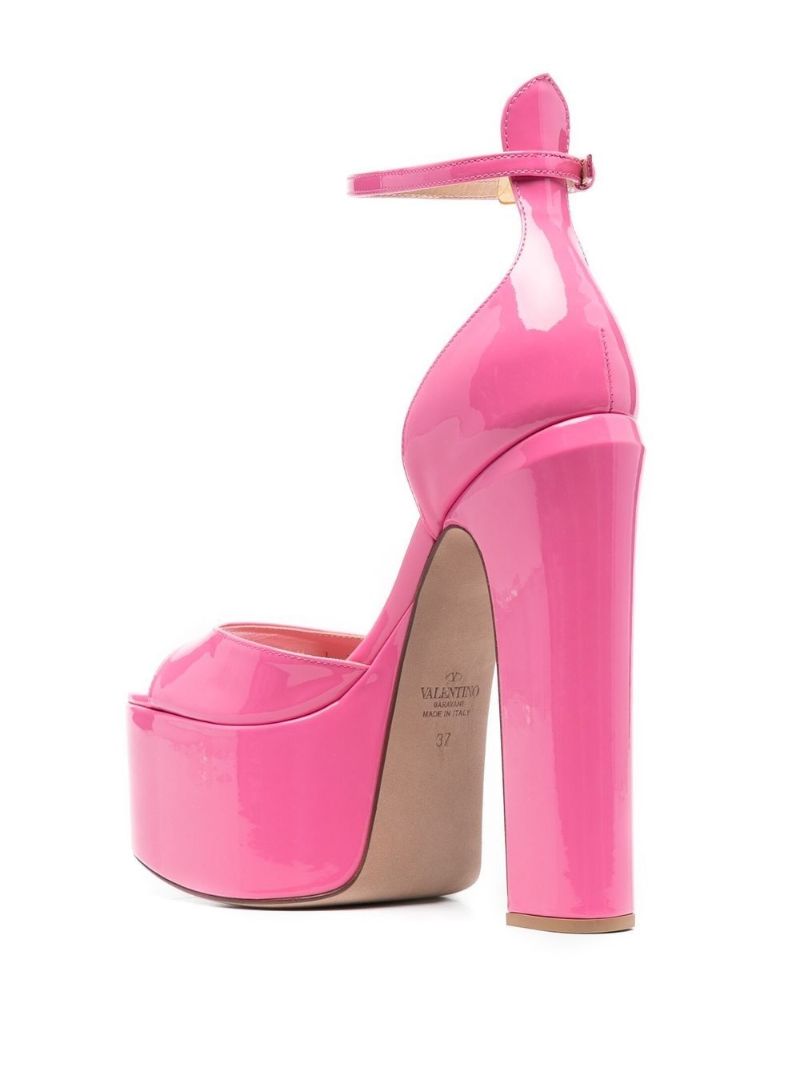 Pink Tan-go 160 Platform Leather Sandals