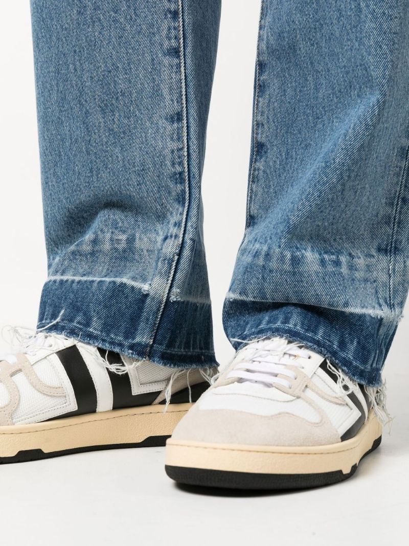 Blue Raw Hem Regular Fit Jeans