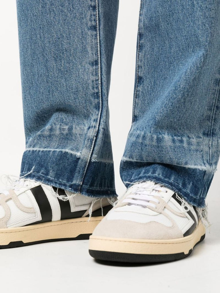 Blue Raw Hem Regular Fit Jeans