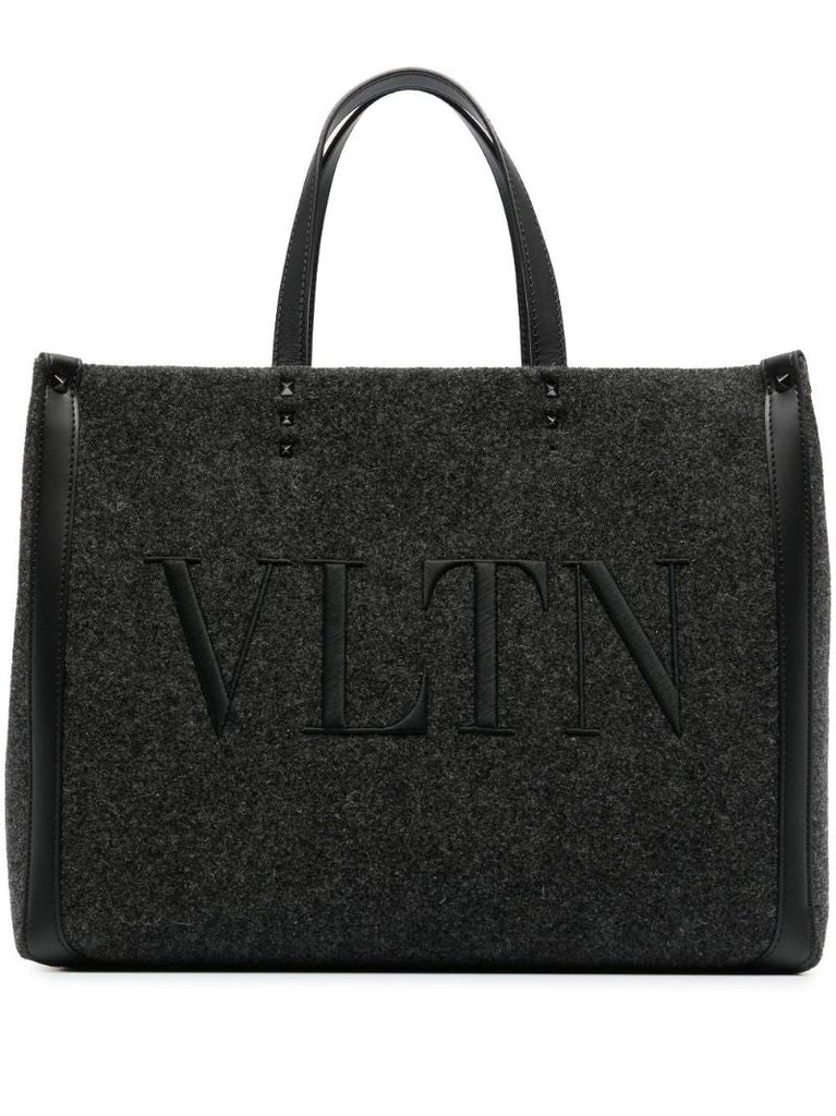 Grey Vltn Logo Tote Bag