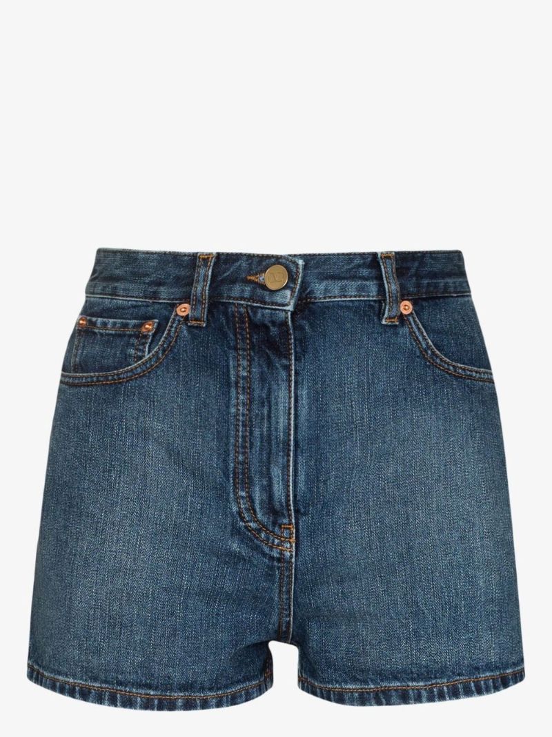 Blue Vgold Denim Shorts