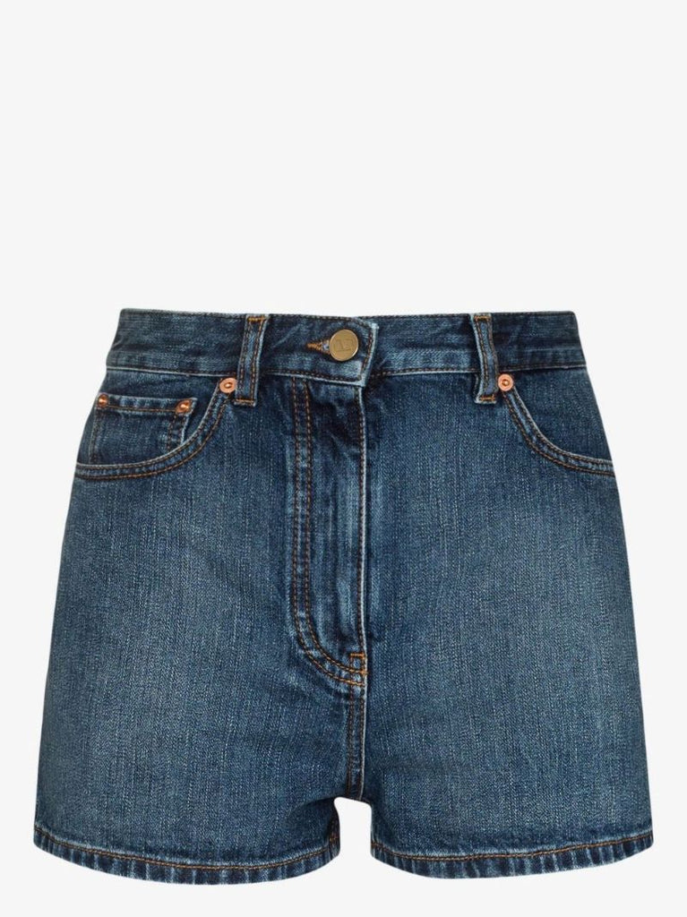 Blue Vgold Denim Shorts