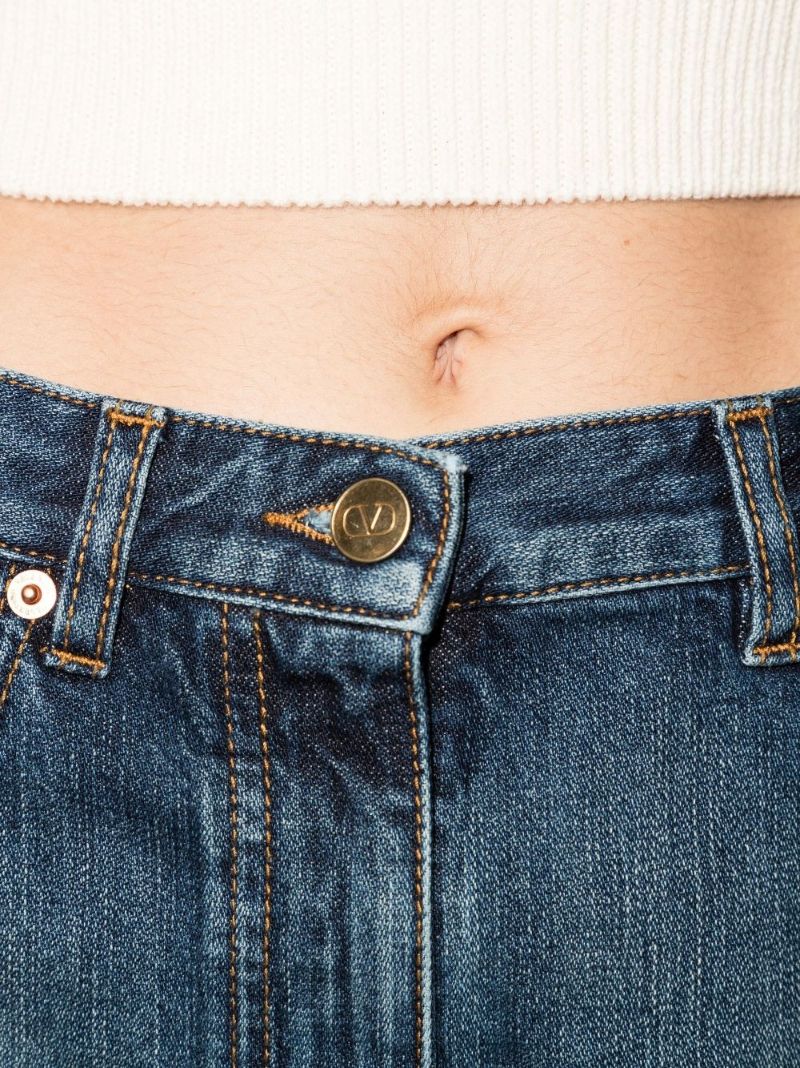 Blue Vgold Denim Shorts