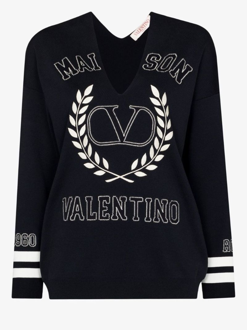 Black Logo Cotton Sweater
