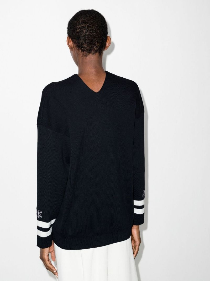 Black Logo Cotton Sweater