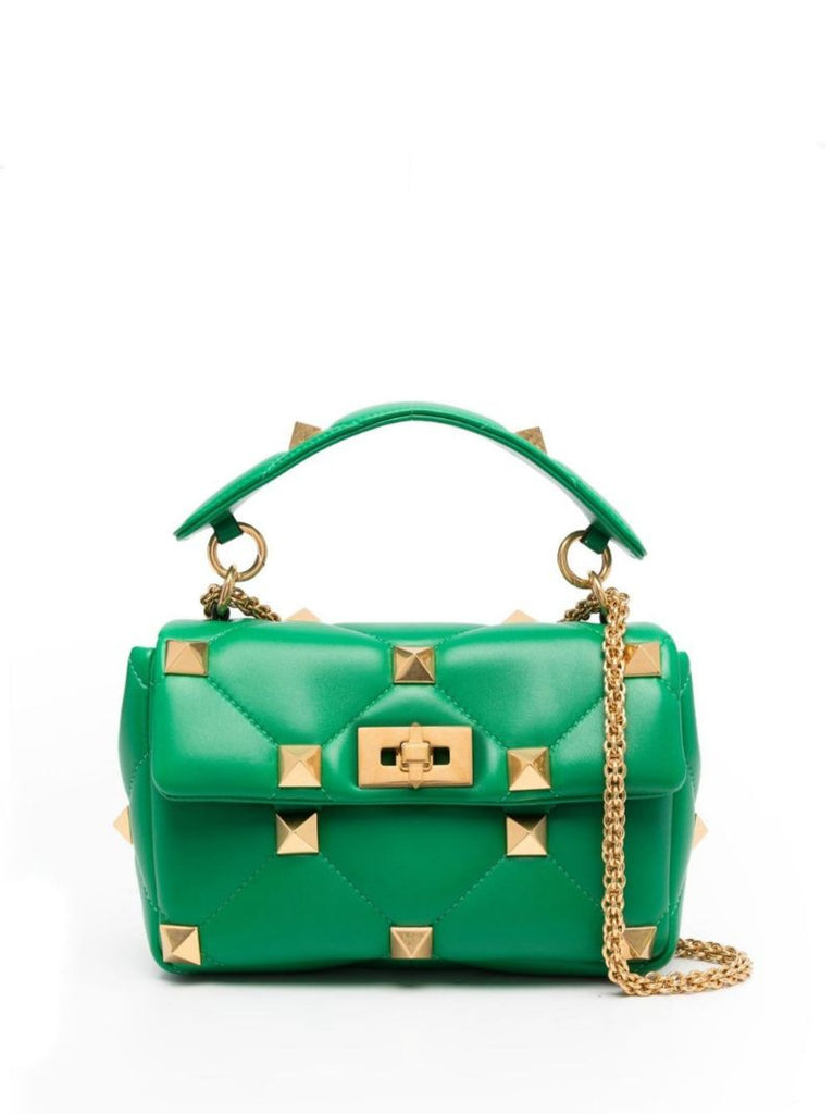 Val Roman Stud Lthr Med Shldr Bag