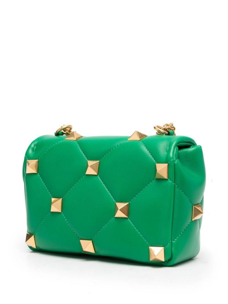 Val Roman Stud Lthr Med Shldr Bag