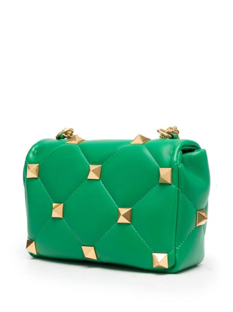 Val Roman Stud Lthr Med Shldr Bag