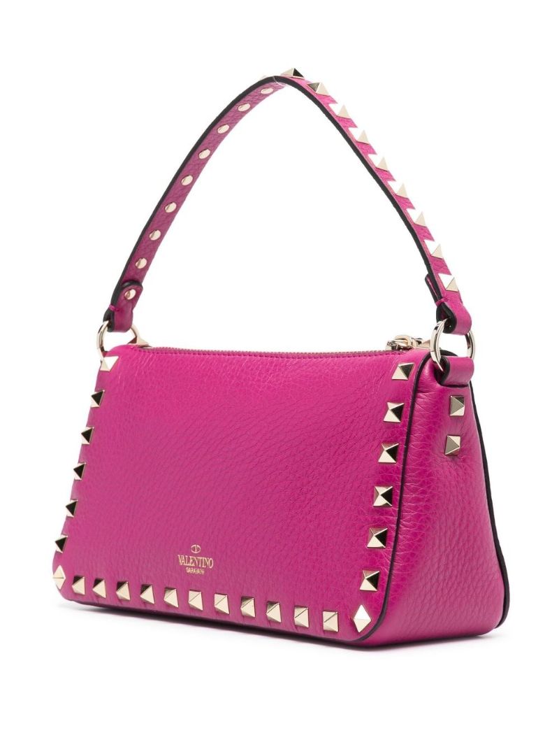 Pink Rockstud Small Leather Shoulder Bag