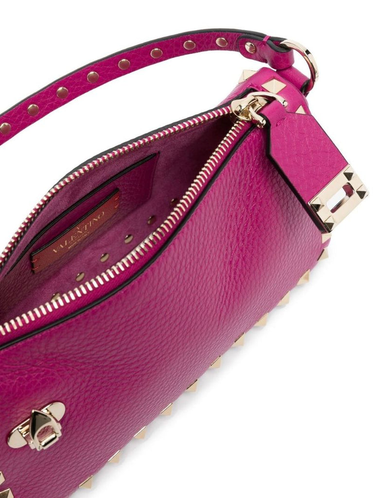 Pink Rockstud Small Leather Shoulder Bag