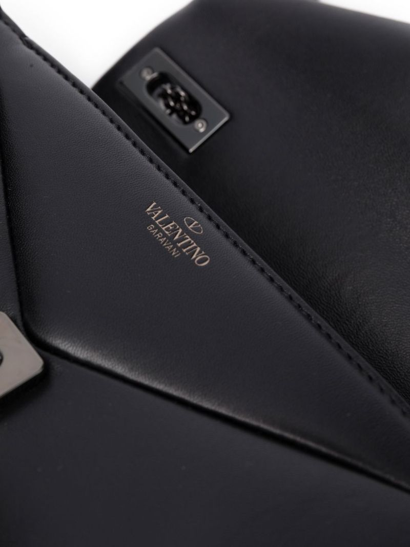 Black One Stud Leather Cross Body Bag