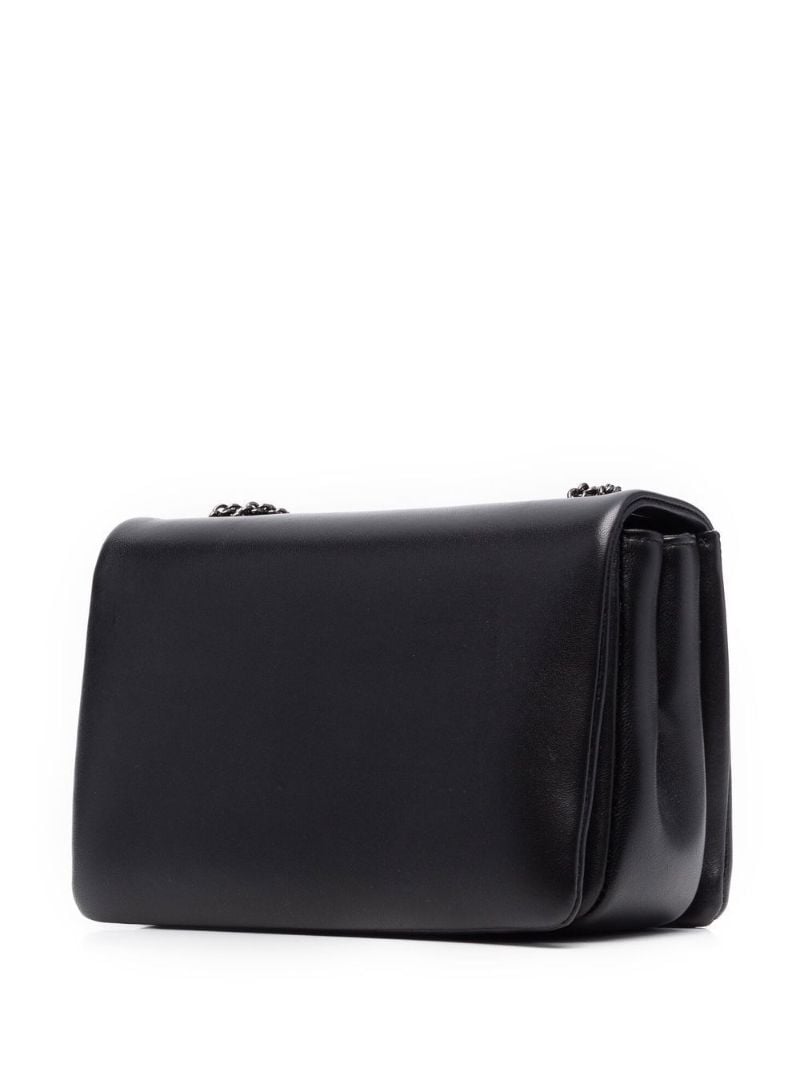 Black One Stud Leather Cross Body Bag