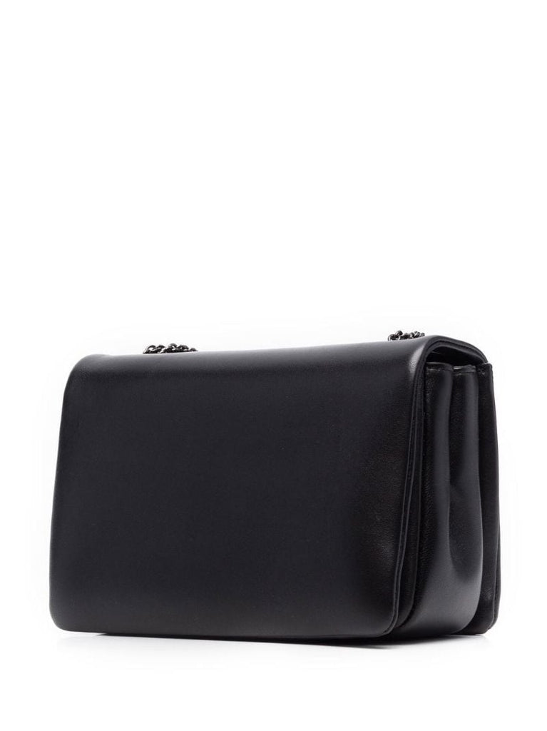 Black One Stud Leather Cross Body Bag