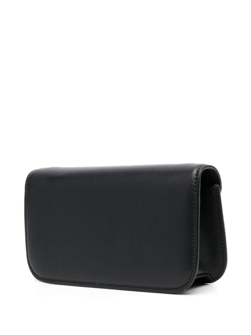 Black Vlogo Leather Tote Bag