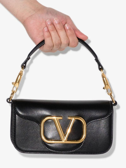 Black LocÃ_x0083_Â² Small Leather Shoulder Bag