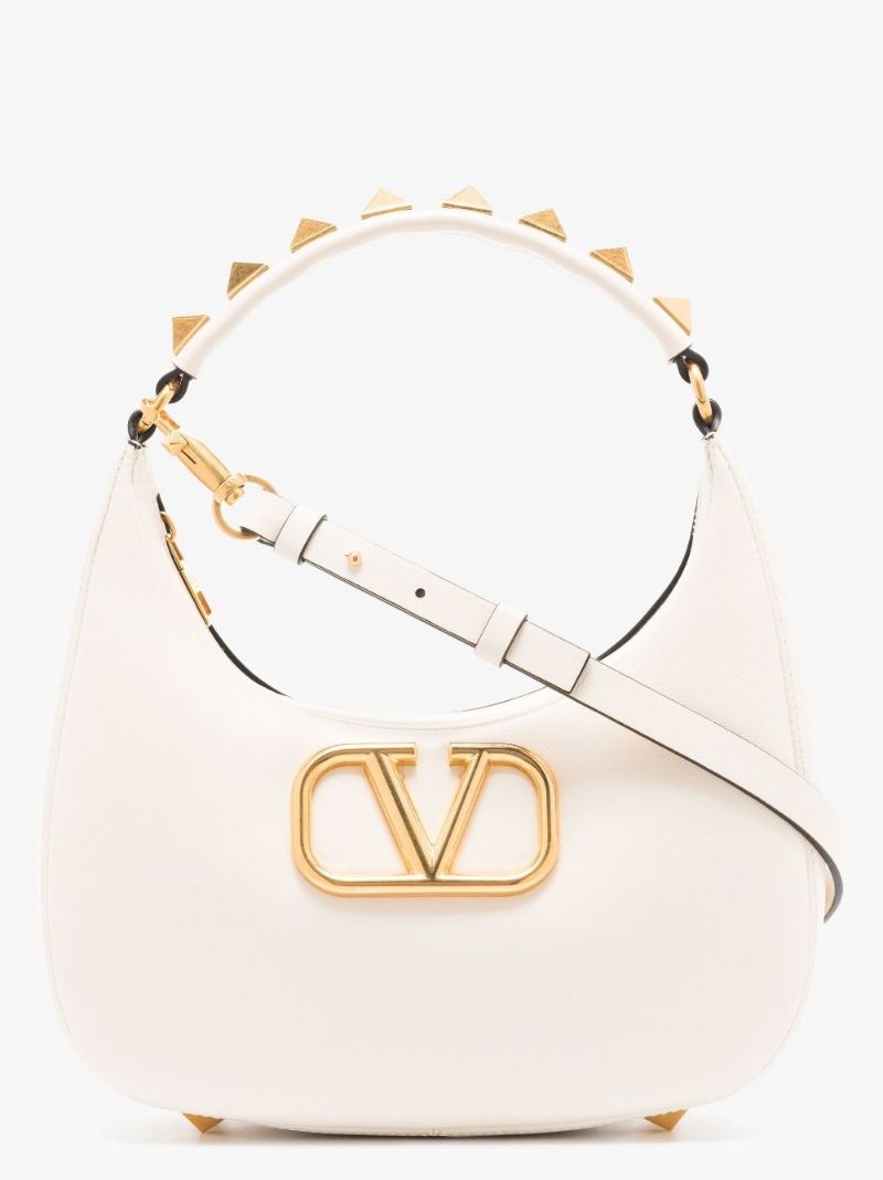 Neutral Stud Sign Leather Shoulder Bag