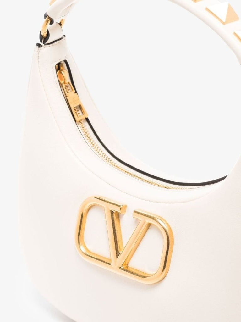 Neutral Stud Sign Leather Shoulder Bag