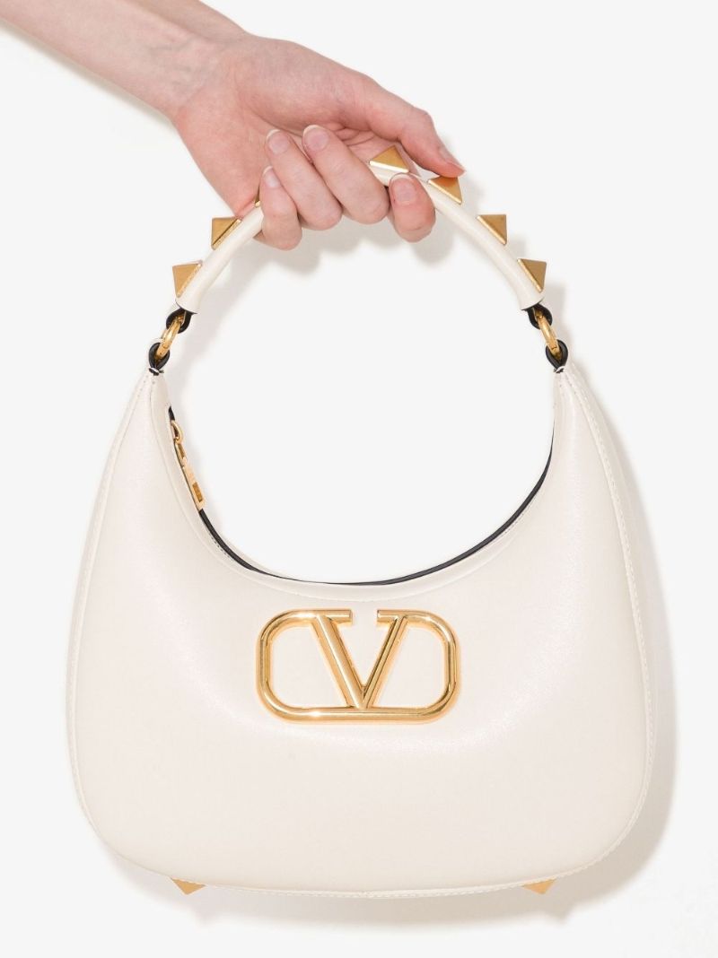Neutral Stud Sign Leather Shoulder Bag