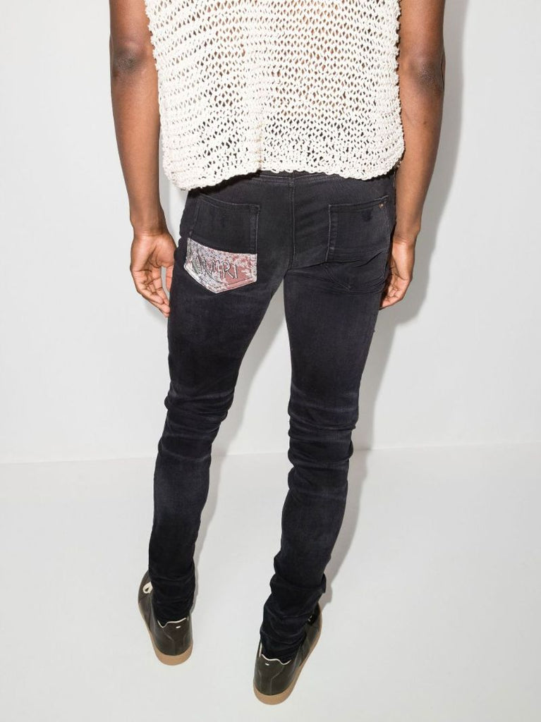 Hibiscus Artpatch Skinny Jeans