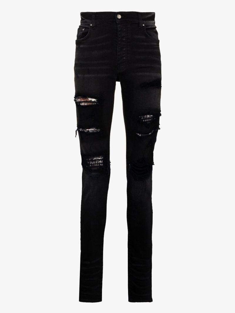 Hibiscus Artpatch Skinny Jeans