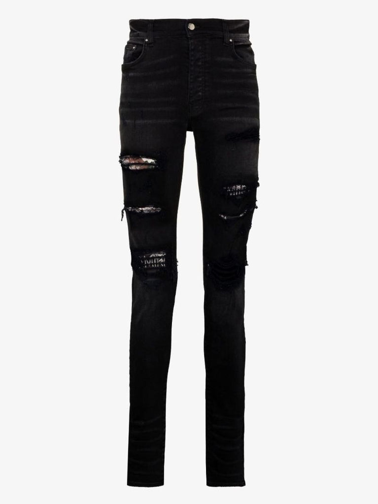 Hibiscus Artpatch Skinny Jeans