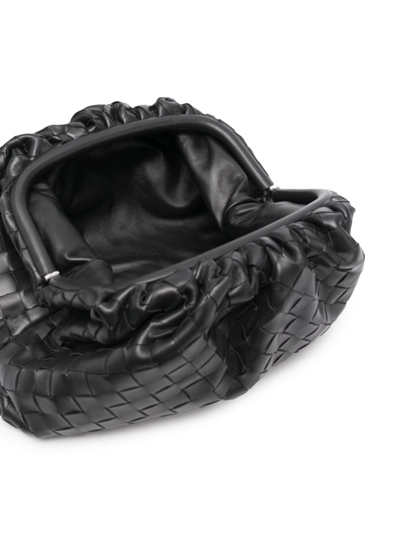 Black Teen Pouch Leather Clutch Bag