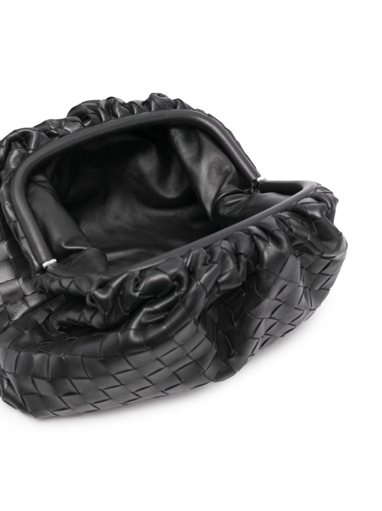 Black Teen Pouch Leather Clutch Bag