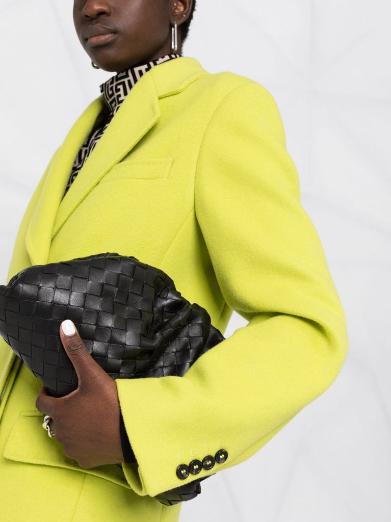 Black Teen Pouch Leather Clutch Bag
