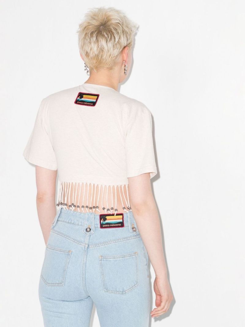 Fringed Cropped T-shirt