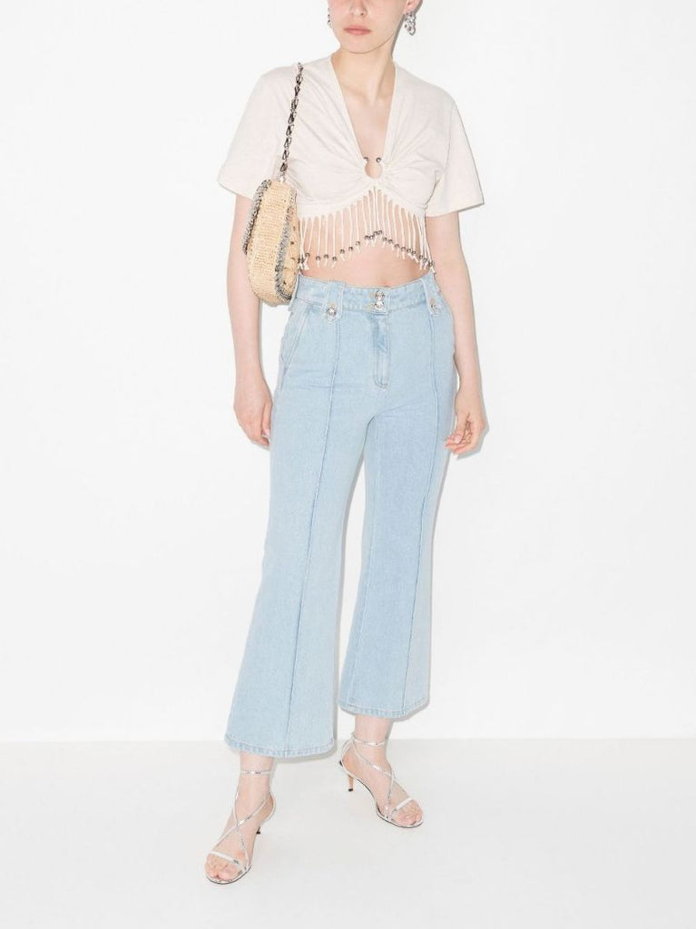 Fringed Cropped T-shirt