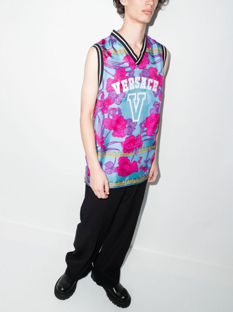V-neck Printed Vest
