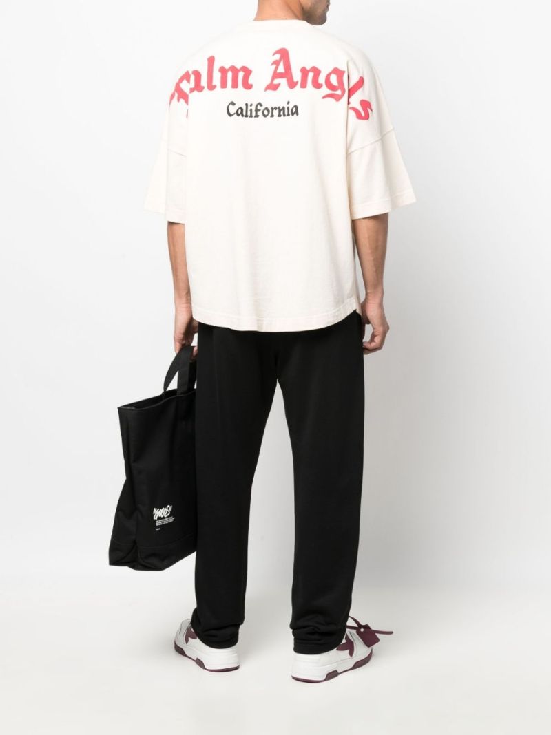 Neutral California Print Cotton T-shirt