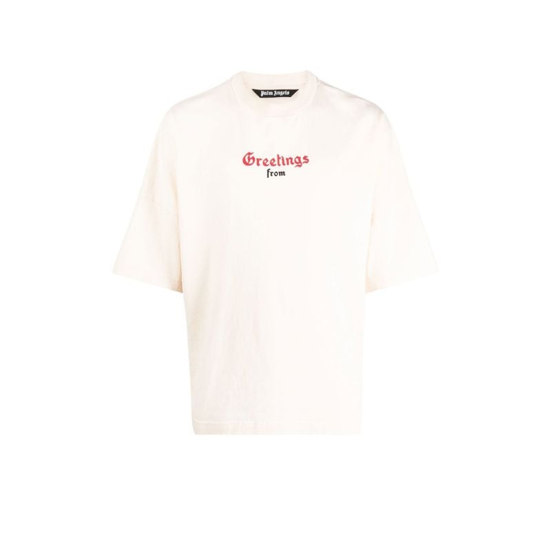 Neutral California Print Cotton T-shirt