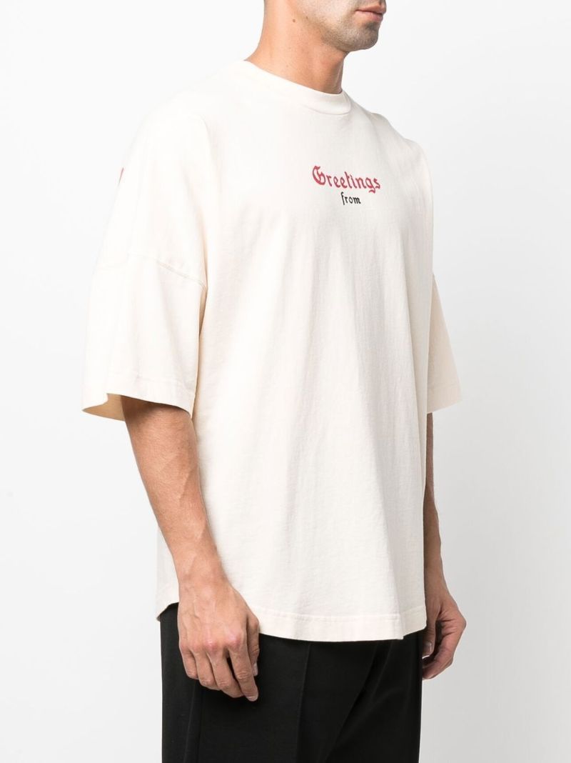 Neutral California Print Cotton T-shirt