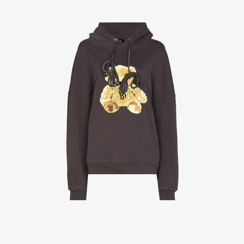 Teddy-embroidered Oversized Hoodie