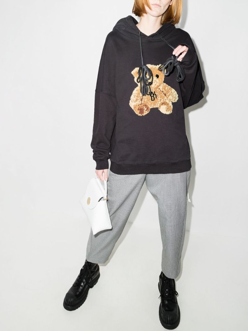 Teddy-embroidered Oversized Hoodie