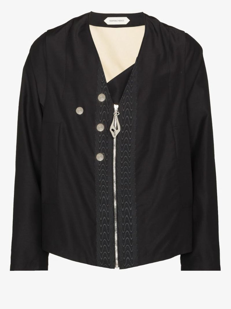 Erido Collarless Zip Jacket
