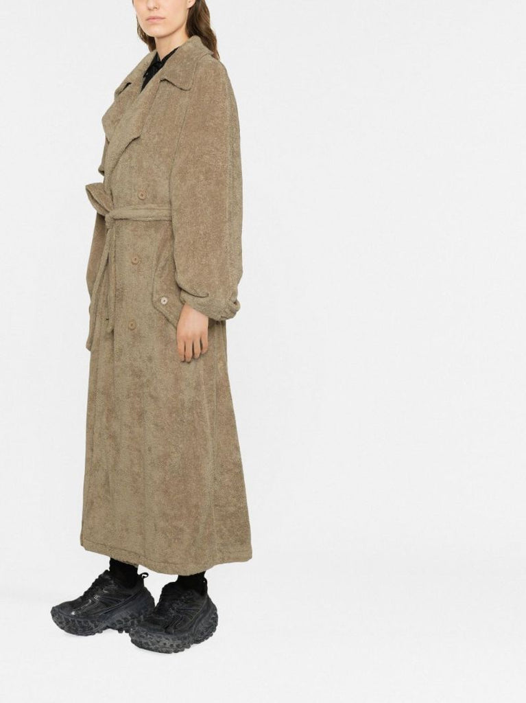 Neutral Double-breasted Trench Coat