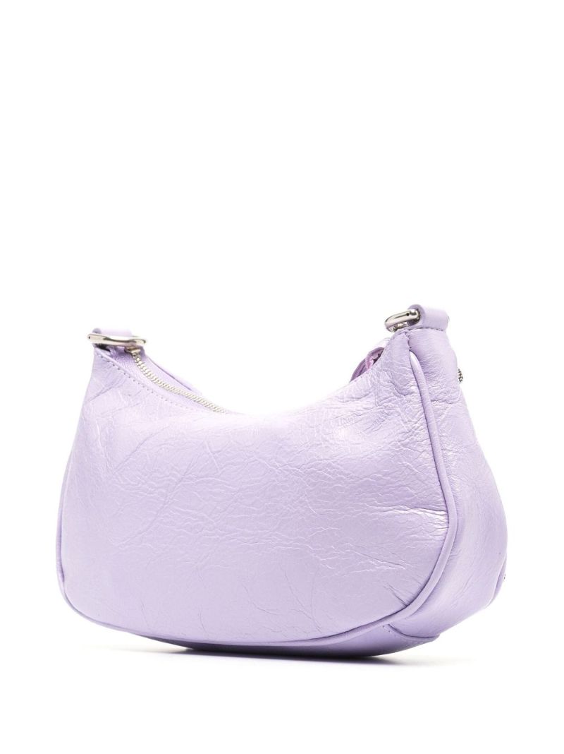 Purple Le Cagole Mini Leather Shoulder Bag